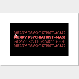 Merry Christmas psychiatrist and psychologist Posters and Art